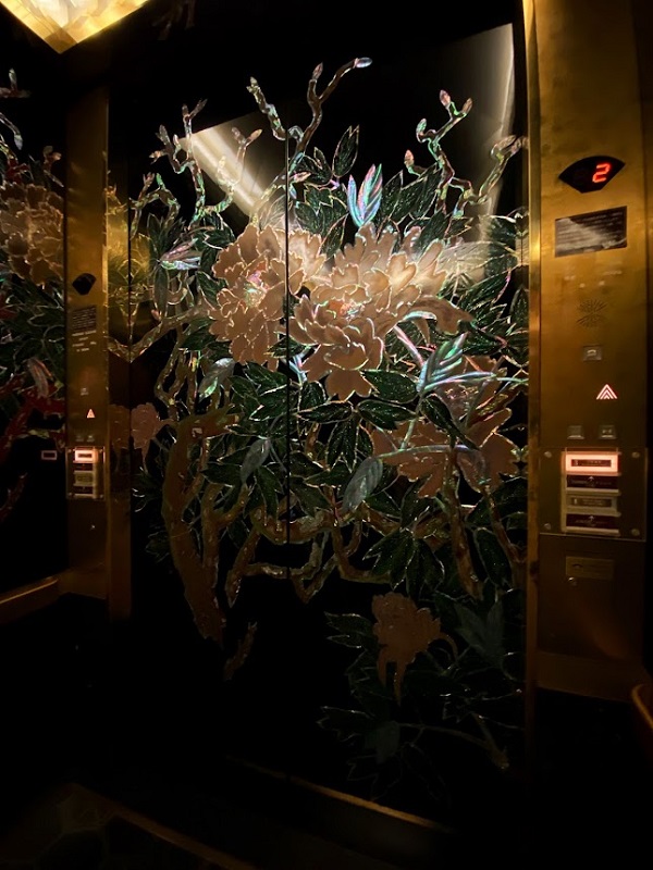 ホテル雅叙園東京のエレベーター