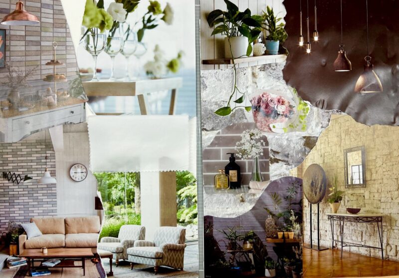 インテリアコーディネート　実習　特別授業
インテリアコラージュ